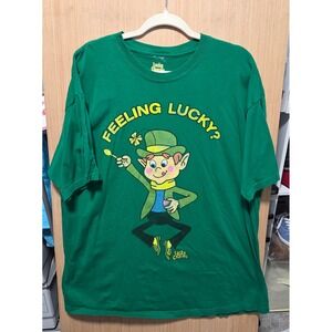 Lucky Charms T-Shirt XXL Green‎ Feeling Lucky Cereal Graphic Tee Mens 2010